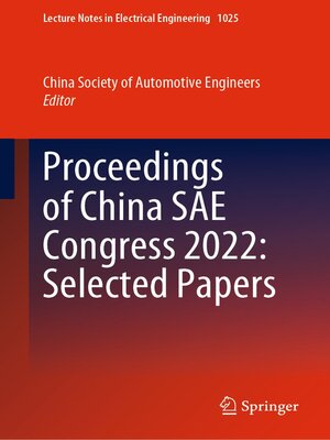 cover image of Proceedings of China SAE Congress 2022